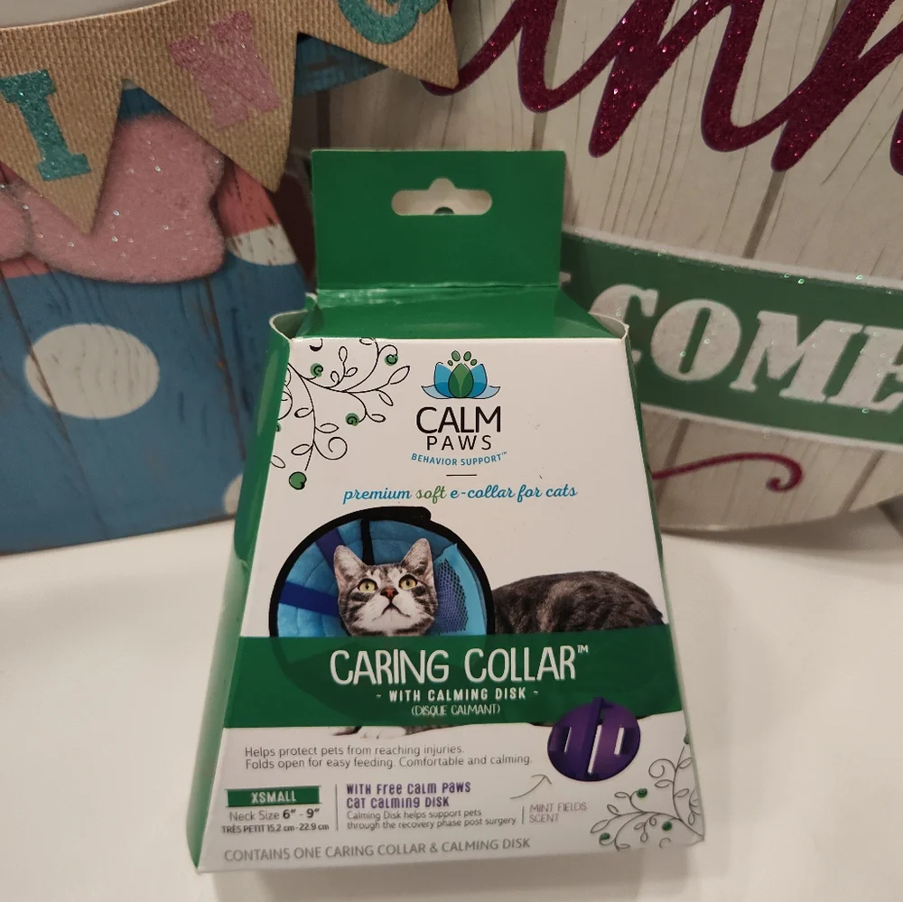 NWT Calming Paws Caring Collar With Calming Disk, X-Small Neck Size 6